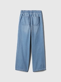 Kids High Rise Easy Pull-On Wide-Leg Jeans