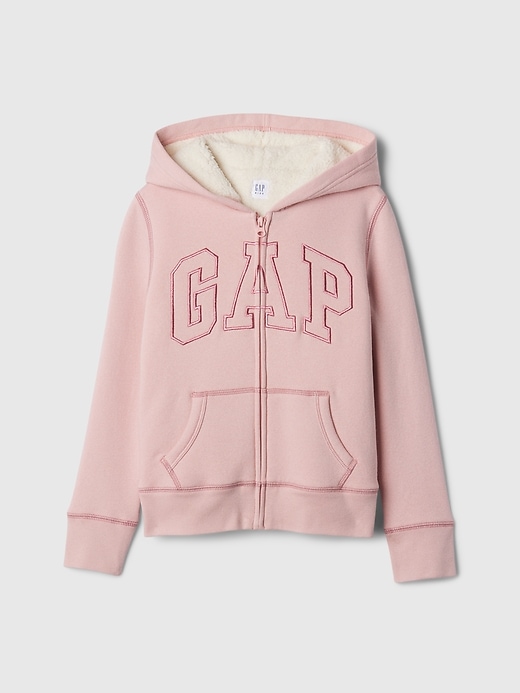 Image number 1 showing, Kids Gap Logo Sherpa-Lined Zip Hoodie
