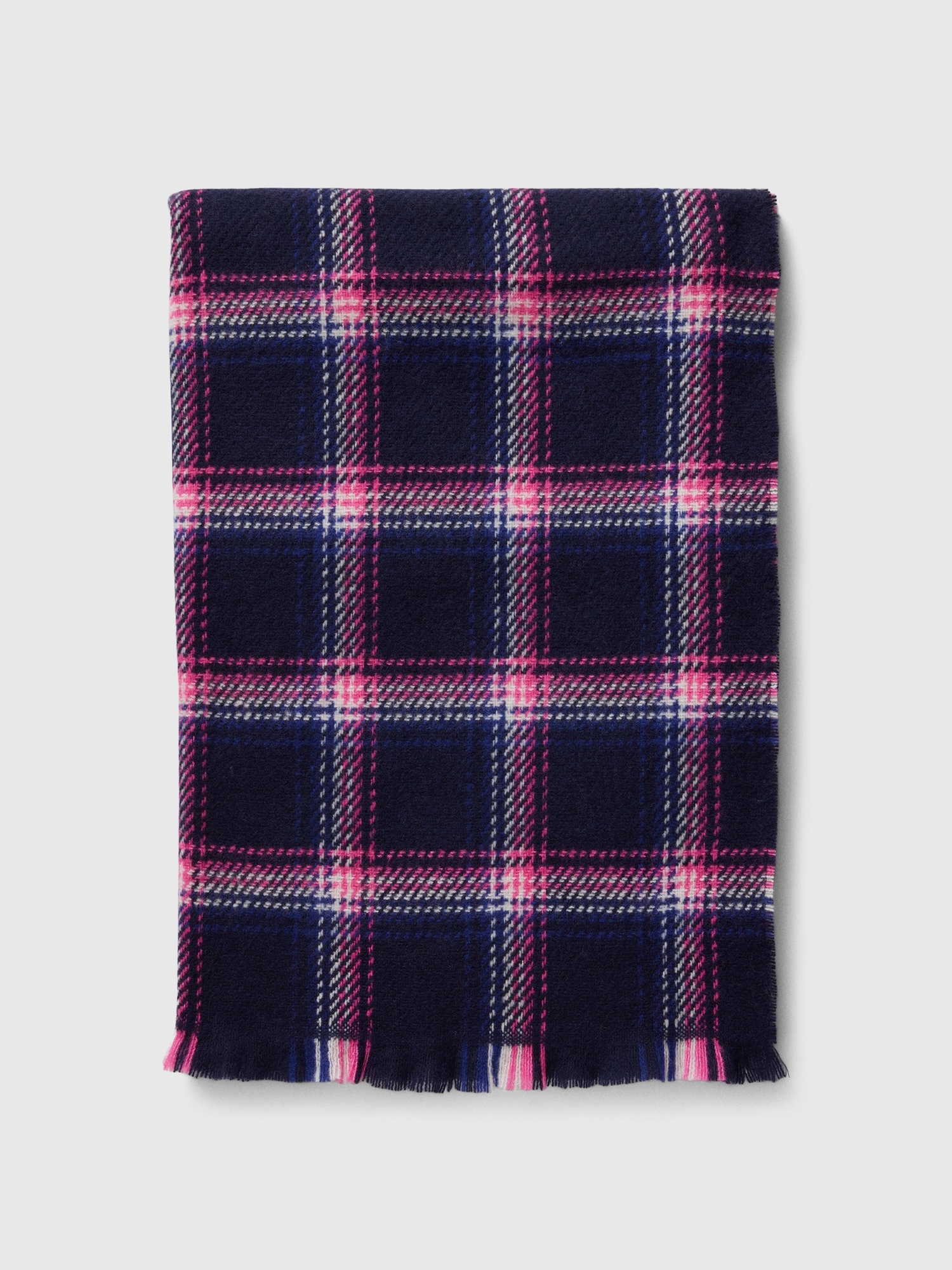 Plaid Cozy Scarf - Blue