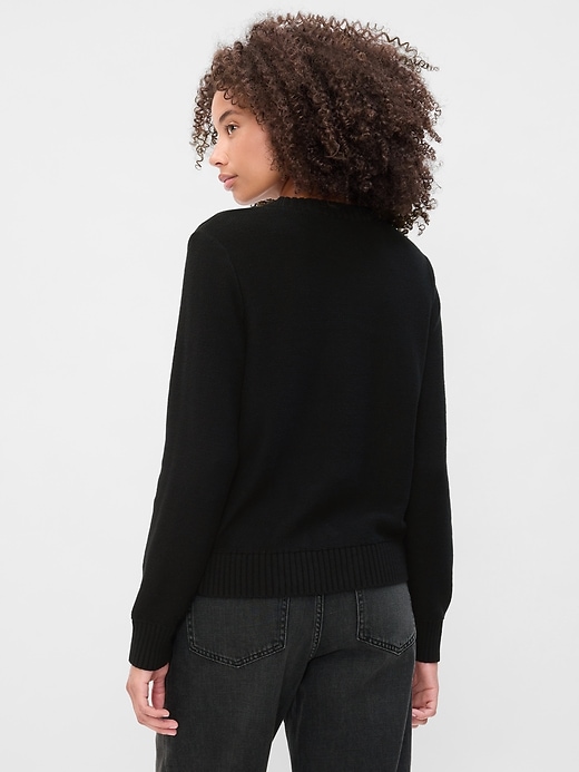 Image number 2 showing, Cable-Knit Crewneck Sweater