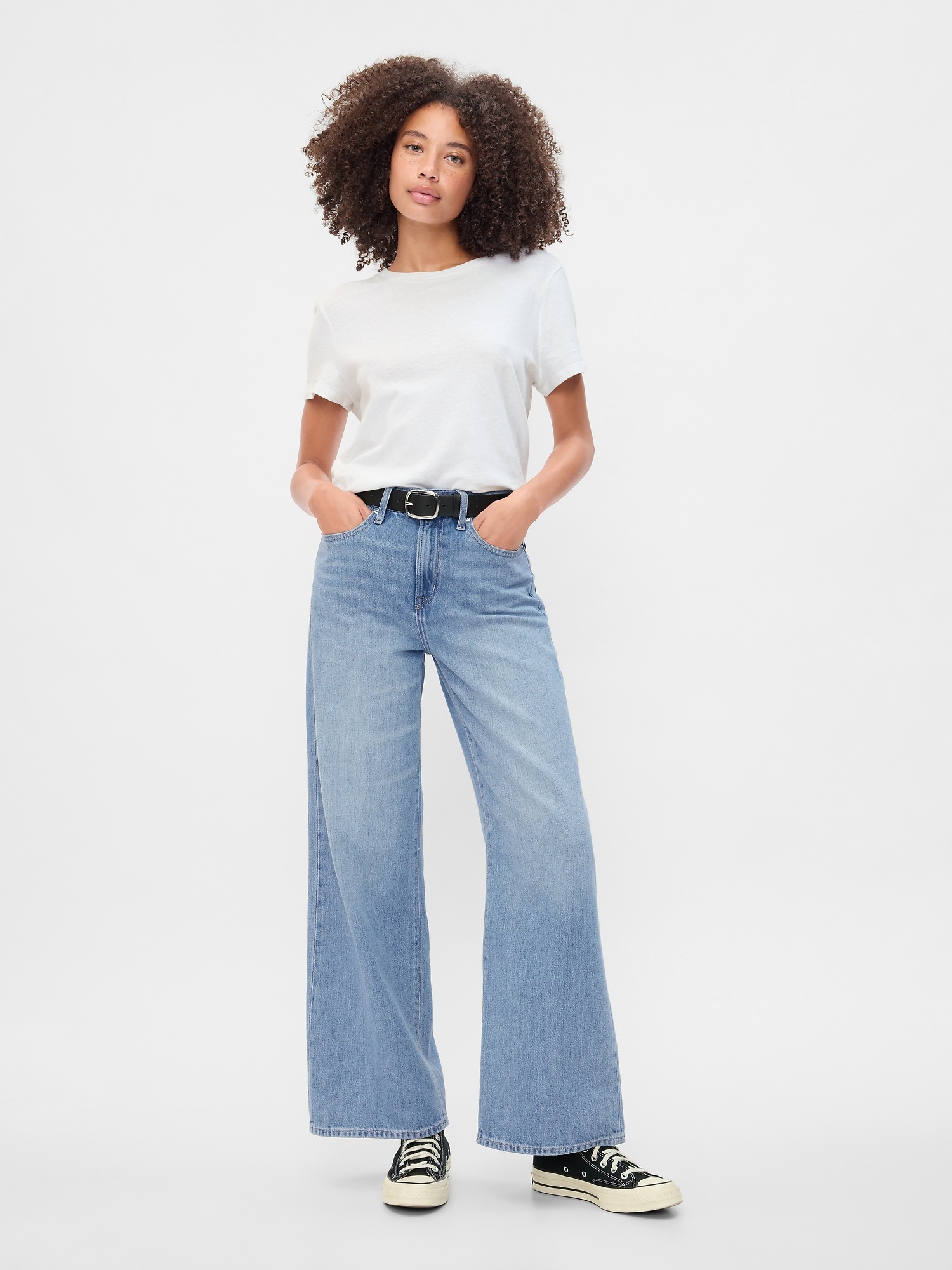 Gymboree Girls' Wide Leg Jeans For Toddlers - Comfort Stretch Denim With Adjustable Waist