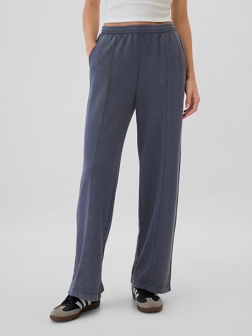 Image number 3 showing, Seamed Wide-Leg Pants
