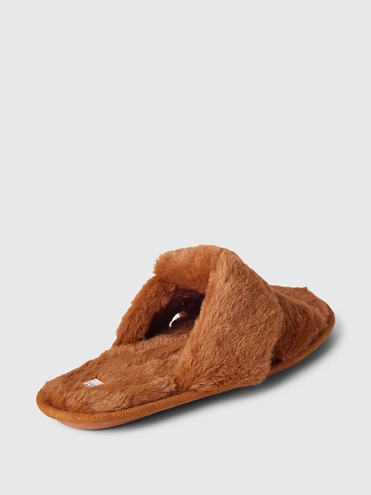 Image number 4 showing, Faux-Fur Slides