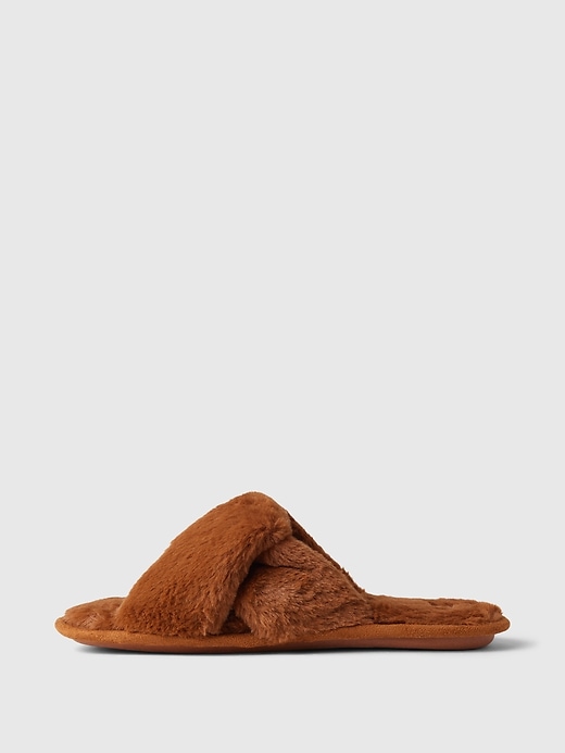 Image number 5 showing, Faux-Fur Slides