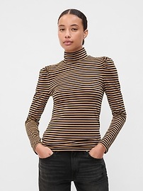 Y2K GAP Striped Turtleneck XL, Vintage Mod Beatnik Soft