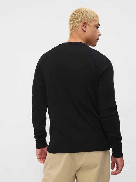 Image number 2 showing, Waffle-Knit Crewneck T-Shirt