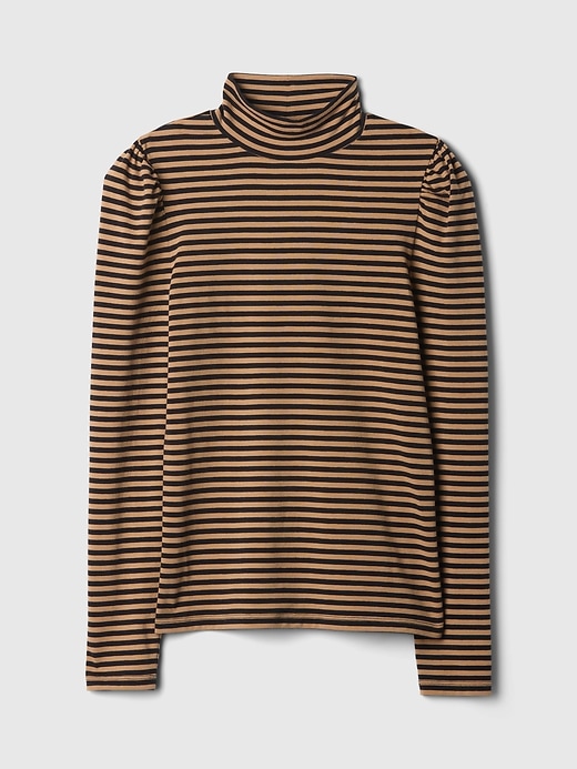 Image number 5 showing, Stripe Turtleneck Puff Sleeve T-Shirt