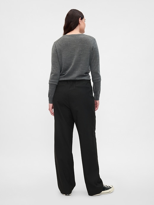 Image number 6 showing, Recycled Mid Rise Easy Straight Leg Pants