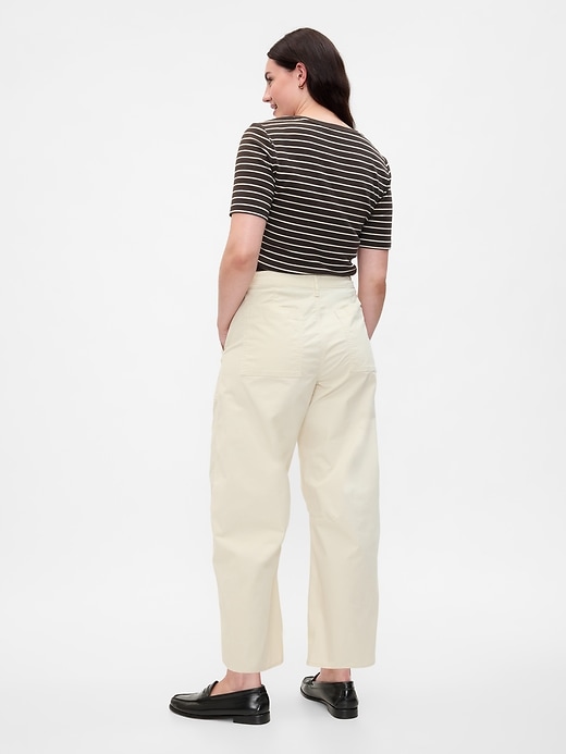 Image number 6 showing, High Rise Barrel Khakis