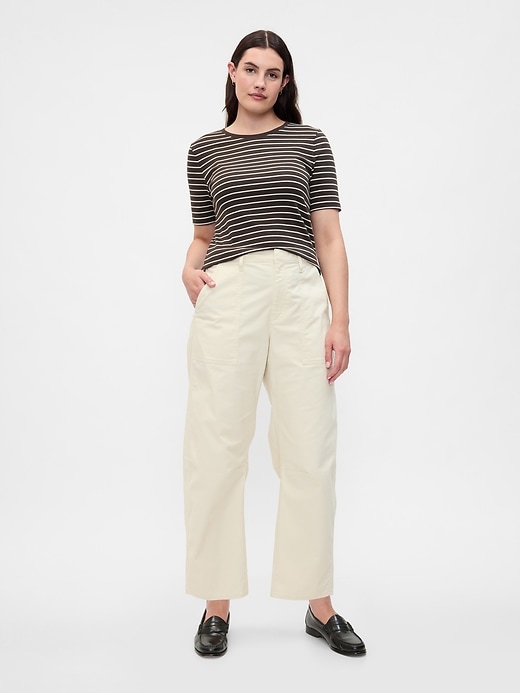 Image number 5 showing, High Rise Barrel Khakis