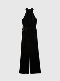 Recycled Velvet Wide-Leg Jumpsuit