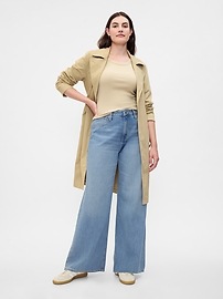 High Rise Drapey Soft Wide-Leg Jeans