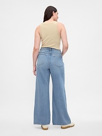 High Rise Drapey Soft Wide-Leg Jeans