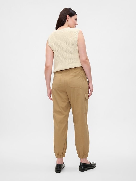 Image number 6 showing, Mid Rise Downtown Khaki Cargo Joggers