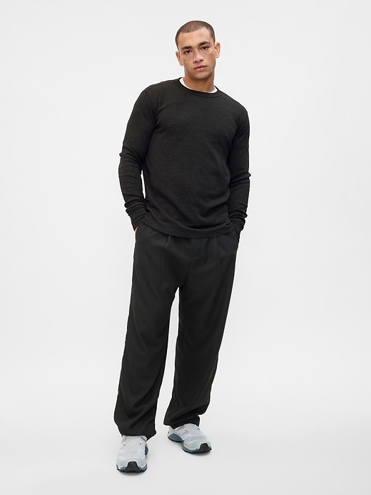 Image number 3 showing, Waffle-Knit Crewneck T-Shirt