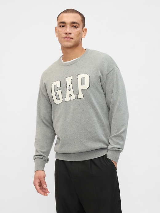 Image number 1 showing, Relaxed Gap Logo Intarsia Sweater