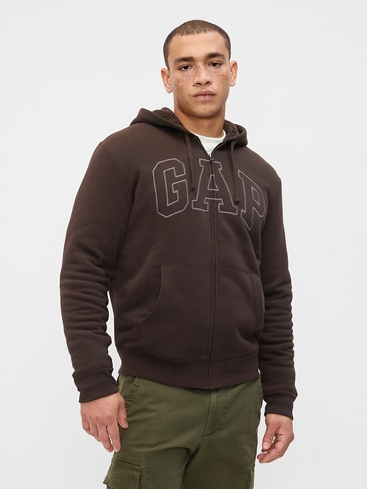 暖かい！中がふわふわボア付き,SHERPA LINED LOGO HOODIE Kids Sherpa-Lined Logo Hoodie | Gap
