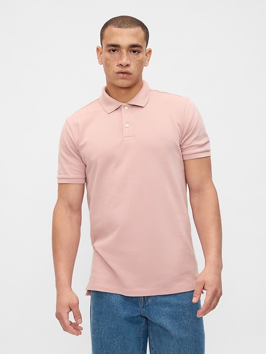 Image number 1 showing, Stretch Pique Polo Shirt