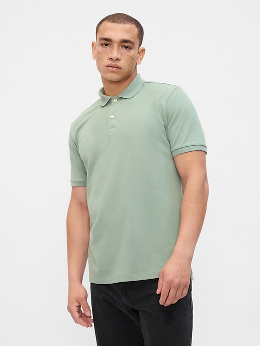 Image number 1 showing, Stretch Pique Polo Shirt