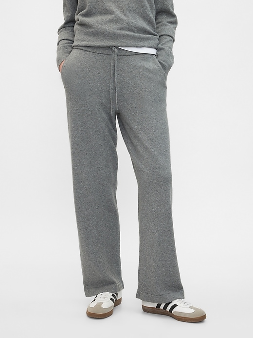 Image number 2 showing, CashSoft Wide-Leg Sweater Pants