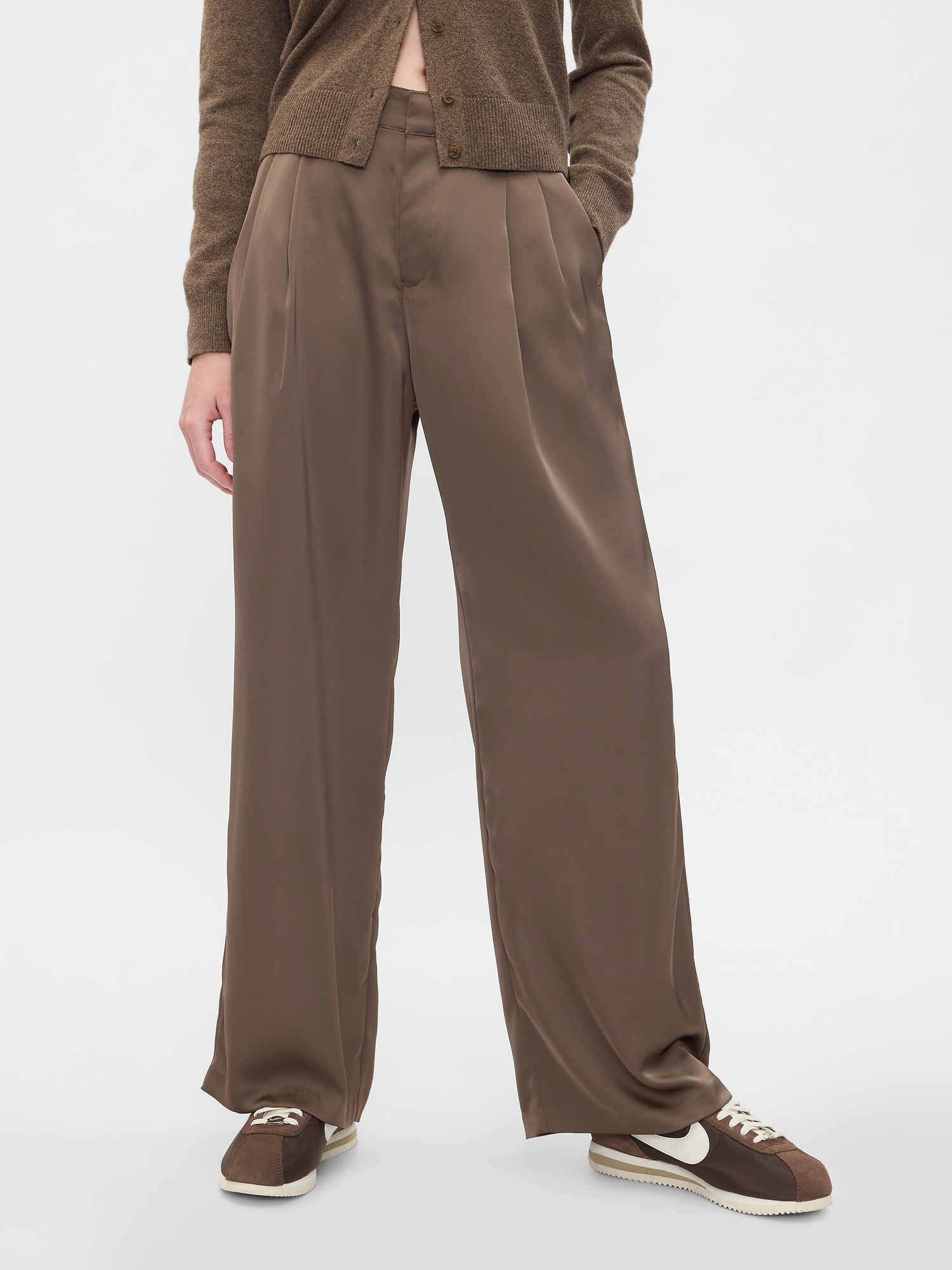 High Rise Easy Wide-Leg Cargo Trousers | Gap Factory