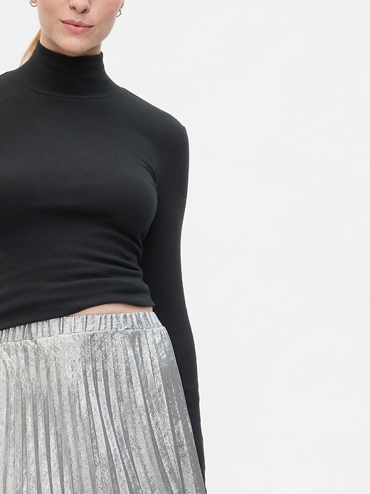 Image number 4 showing, Metallic Pleated Midi Skirt