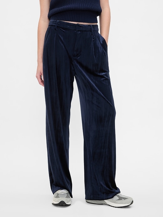 Image number 2 showing, Recycled Easy Crinkle Velvet Trousers