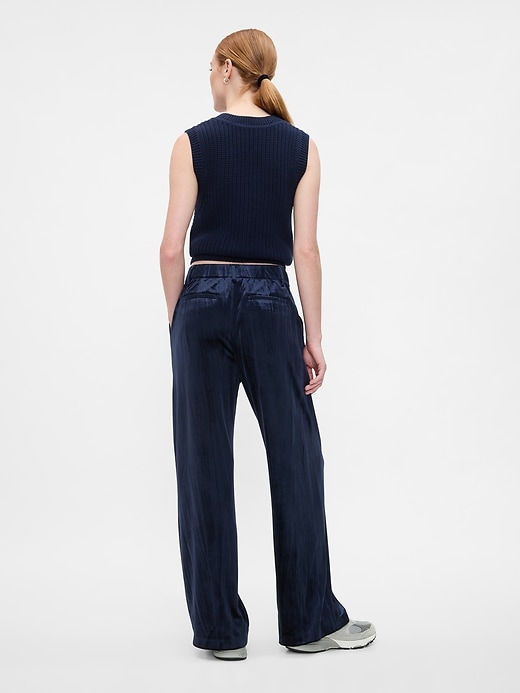 Image number 4 showing, Recycled Easy Crinkle Velvet Trousers