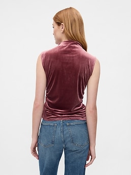Compact Velour Mock Neck BLACK – TIME AFTER TIME