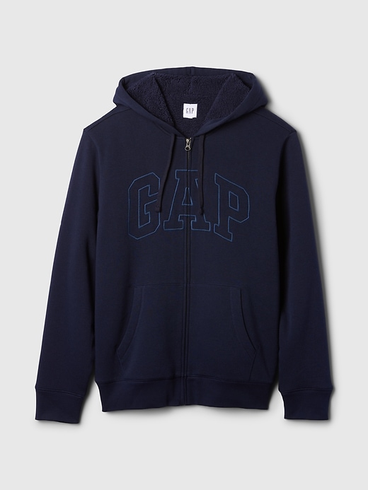 その他 2021-2022 A/W gap COLLECTIONS NEW Y/L Gap Logo Sherpa-Lined Zip Hoodie | Gap Factory