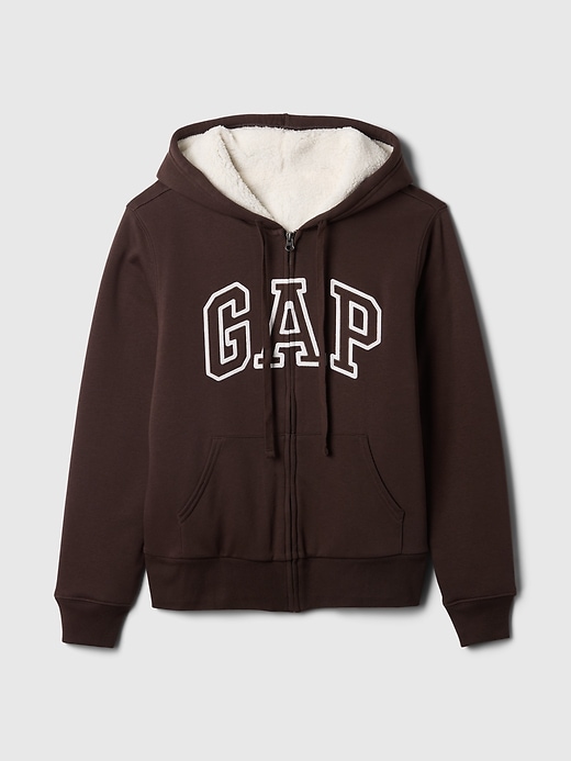Image number 5 showing, Relaxed Gap Logo Sherpa-Lined Zip Hoodie