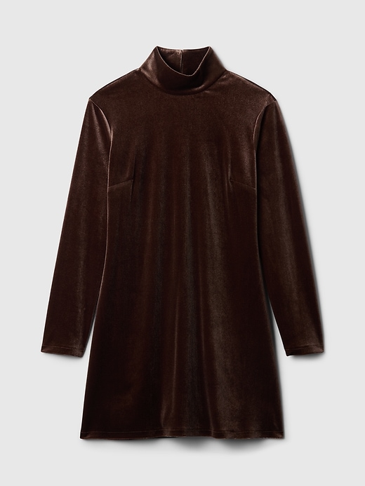 Image number 6 showing, Recycled Velvet Mockneck Mini Dress