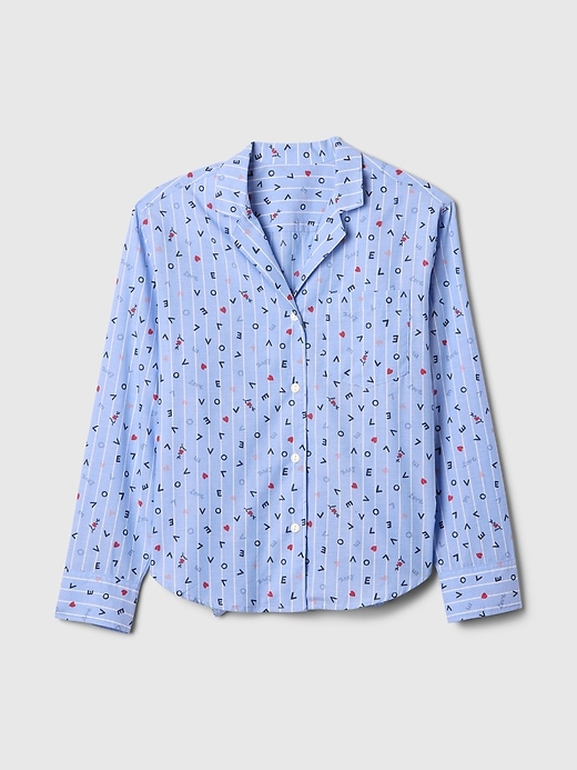 Image number 4 showing, Oversized Poplin PJ Shirt