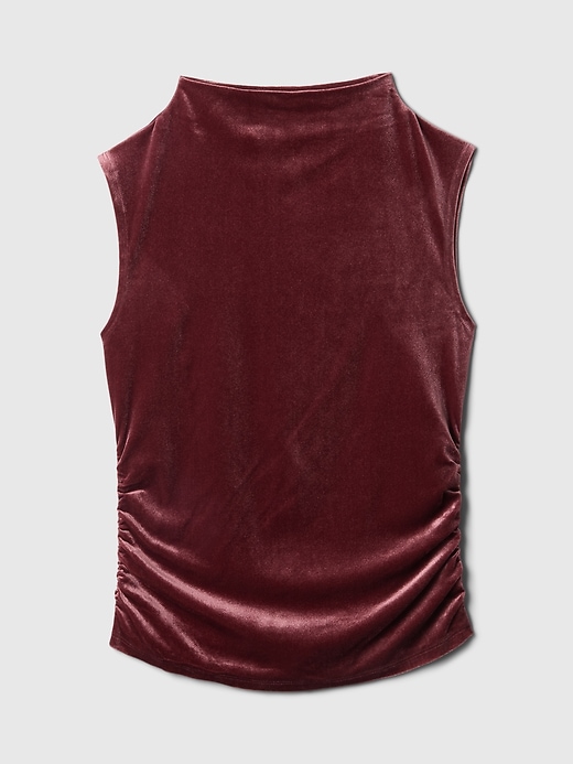 Image number 5 showing, Sleeveless Velour Mockneck Top