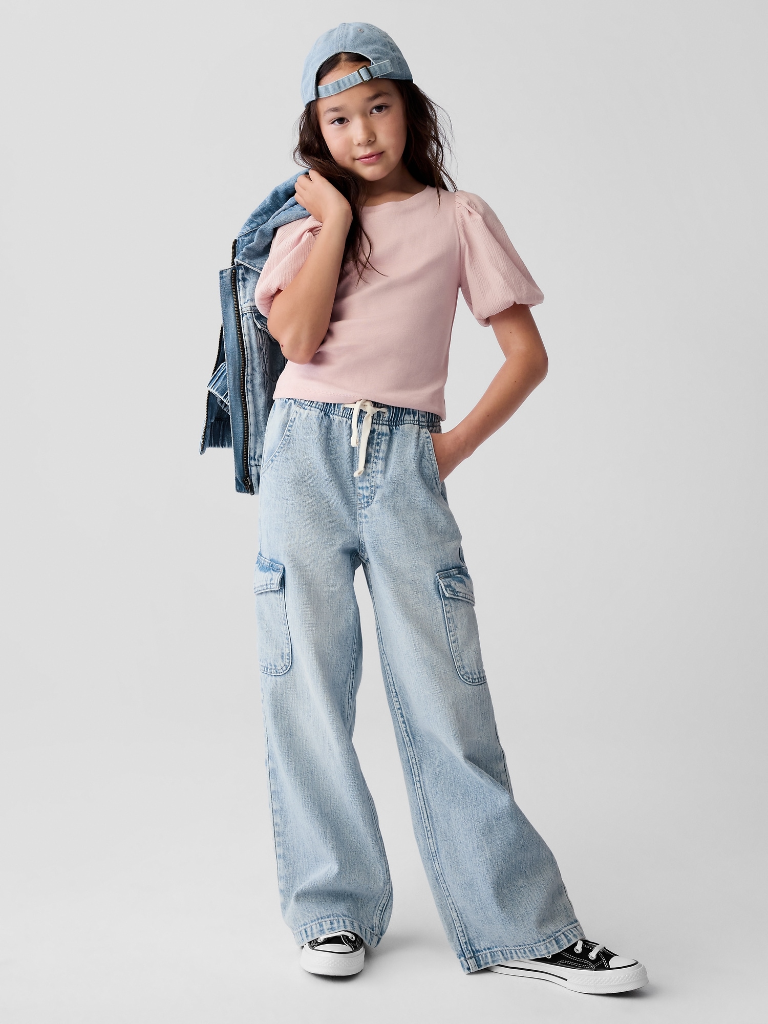 Wide leg girls pants discount