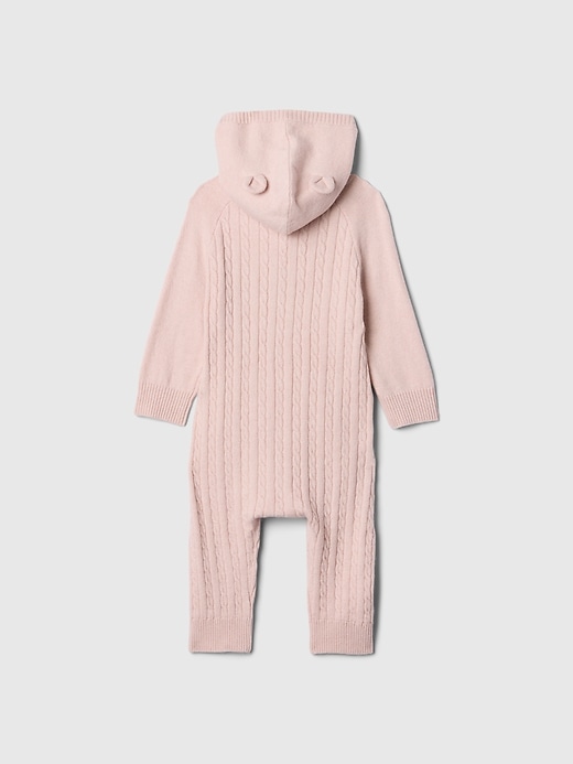 Image number 2 showing, Baby CashSoft Cable-Knit Sweater One-Piece
