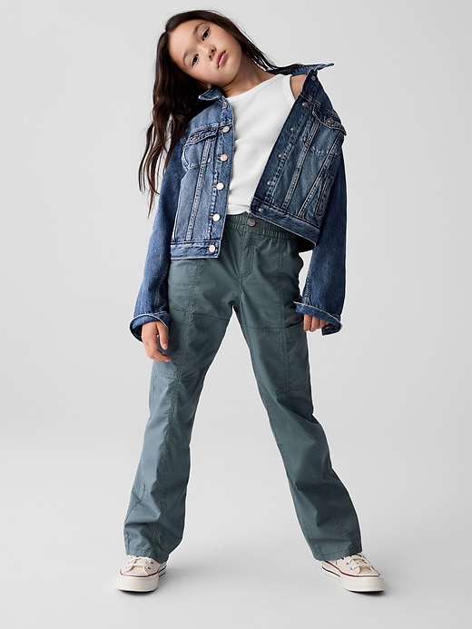 Image number 2 showing, Kids Seamed Pull-On Parachute Cargo Pants
