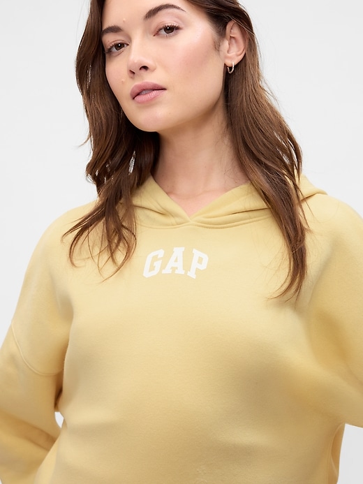 Image number 4 showing, Relaxed Gap Mini-Logo Cropped Hoodie
