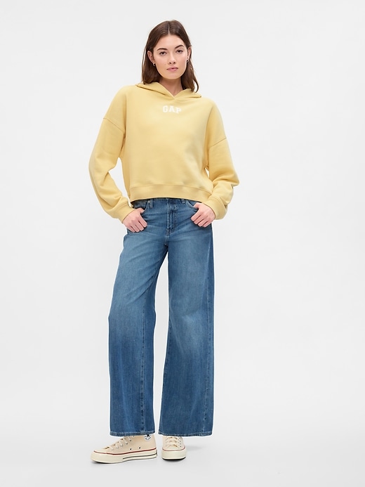 Image number 3 showing, Relaxed Gap Mini-Logo Cropped Hoodie
