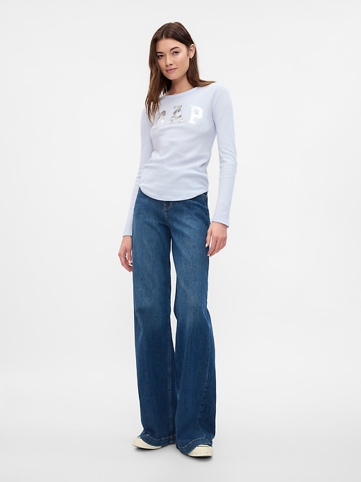 Image number 3 showing, Waffle-Knit Crewneck T-Shirt