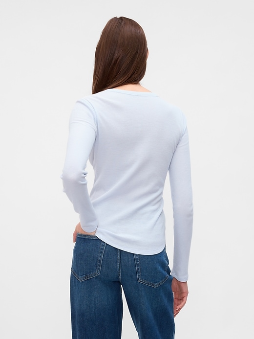 Image number 2 showing, Waffle-Knit Crewneck T-Shirt