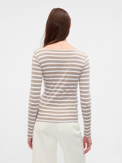 Image number 2 showing, Favorite Stripe Boatneck T-Shirt