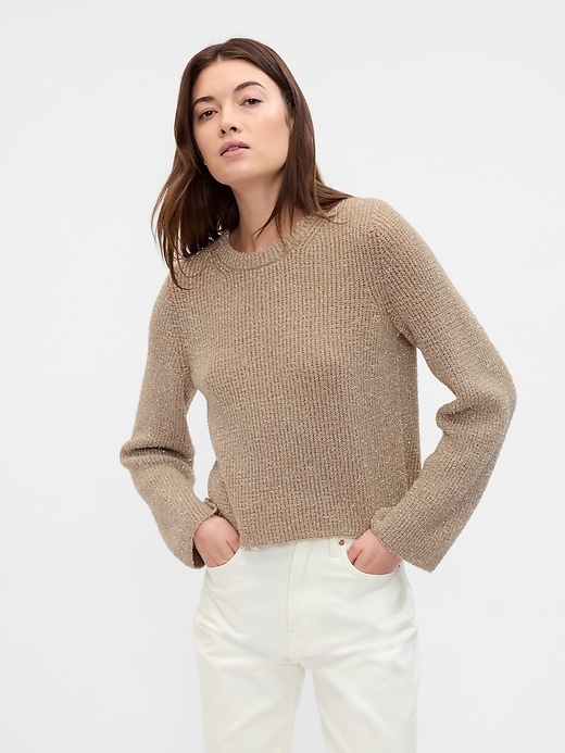 Image number 1 showing, 100% Recycled Relaxed Shine Eyelash Sweater