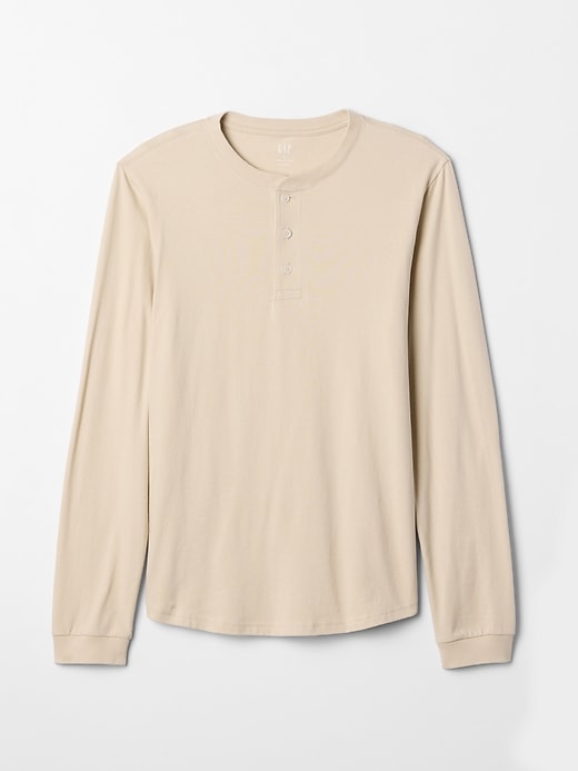 Image number 5 showing, Everyday Soft Curved Hem Henley T-Shirt