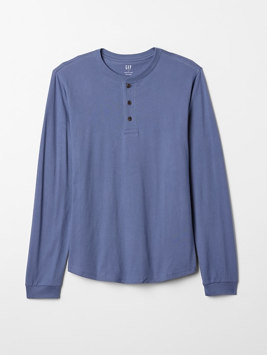 Image number 5 showing, Everyday Soft Curved Hem Henley T-Shirt