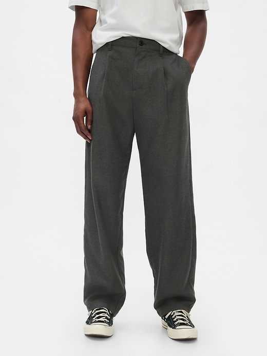 recycled soft baggy pleated dress pants Recycled Soft Baggy Pleated Dress Pants