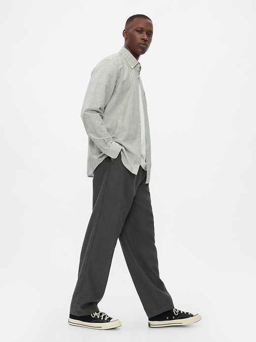recycled soft baggy pleated dress pants Recycled Soft Baggy Pleated Dress Pants