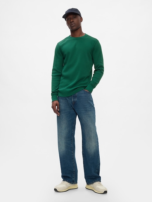 Waffle-Knit Crewneck T-Shirt | Gap Factory