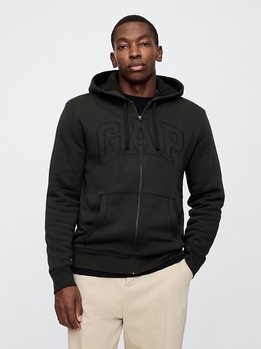 Gap sherpa lined hoodie sales