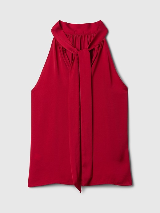 Image number 5 showing, Satin Tie-Back Halter Top